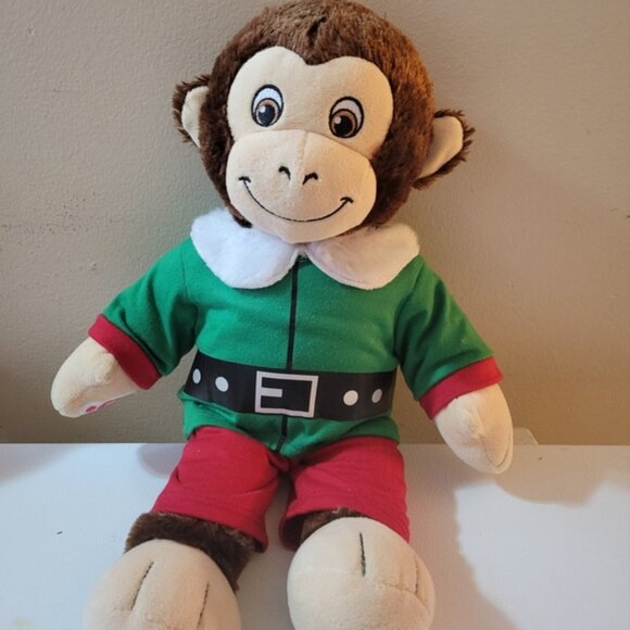 Build a Bear Monkey with Christmas outfit - Picture 1 of 6